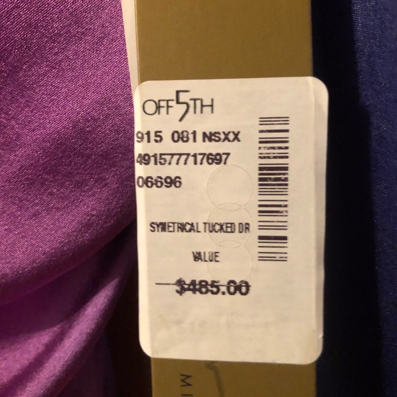 Asymmetrical multicolor silk gown - Picture 6 of 7